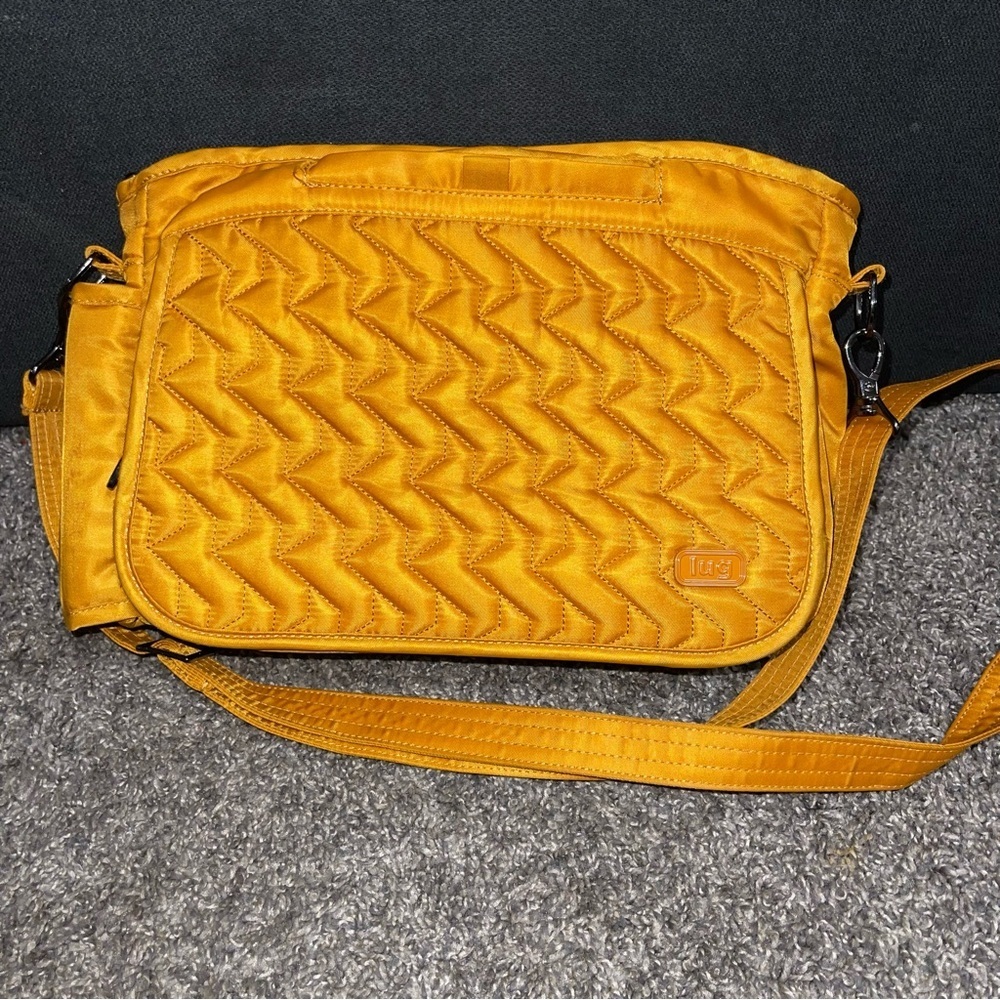 Lug Wing Quilted Multi Use Yellow Crossbody Bag